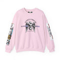 Justice Unbound Graphic Crewneck Sweatshirt — Bold Statue & Ram Motif