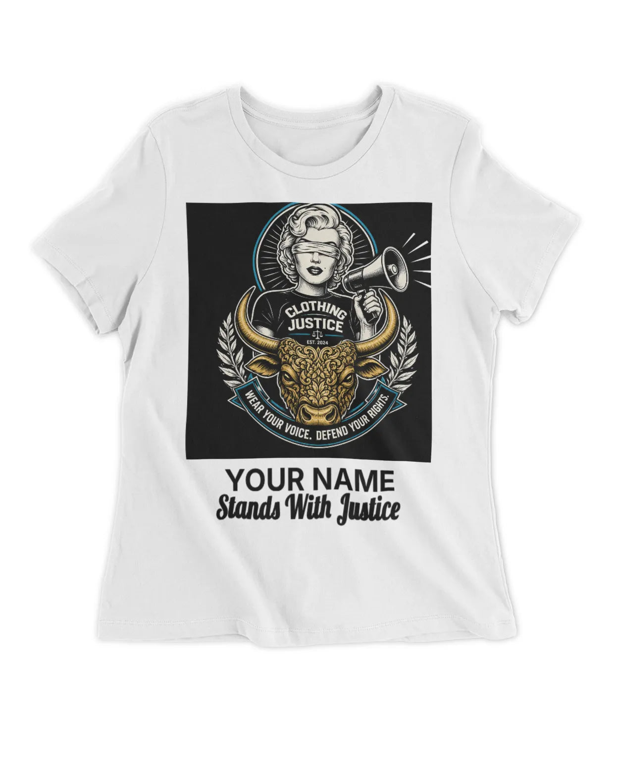 I Stand For Justice PERSONALIZED-Women’s T-Shirt